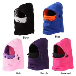 Crianças inverno velo balaclava chapéu térmico pescoço quente rosto cheio máscara de esqui capuz boné meninos meninas crianças boné para 3-10 anos