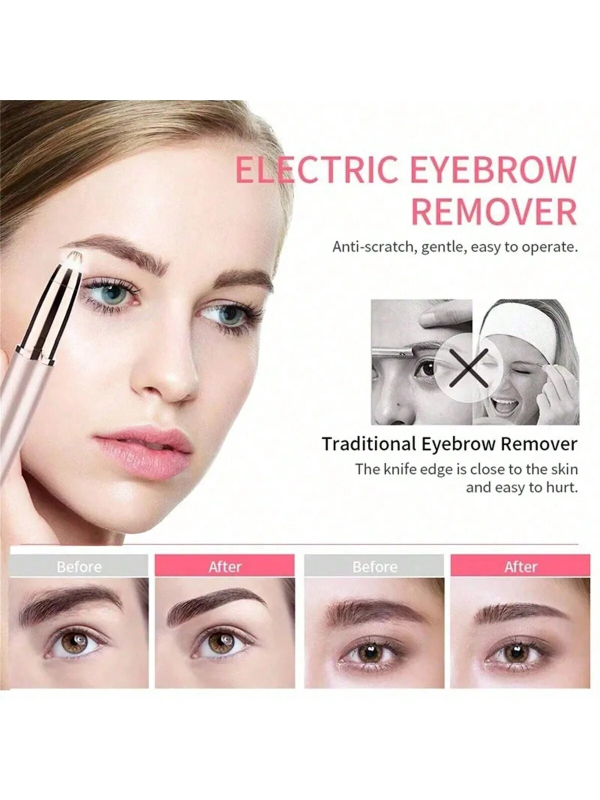 2026 Trimmer sopracciglia elettrico da donna Eye Brow Shaper Matita Rimozione peli viso per le donne Rasoi sopracciglia automatici ricaricabili