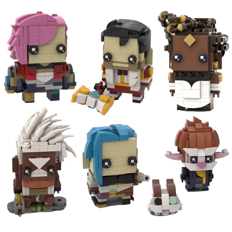 ゲームシリーズ二都市の戦いビルディングブロック MOC ランナウェイガールジンクスシスター V スクエアヘッドフィギュア組立模型玩具ギフト