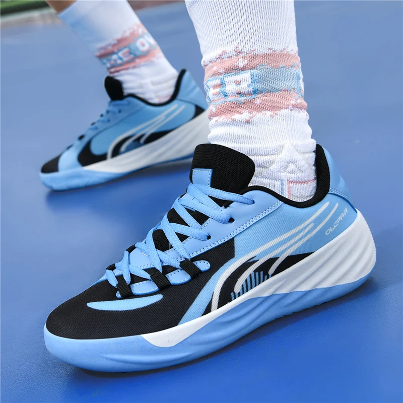 

Sports and leisure shoes, men's shoes, marathon oversized air cushioned shoes, fly woven all season rubber, wear-resistant, anti
