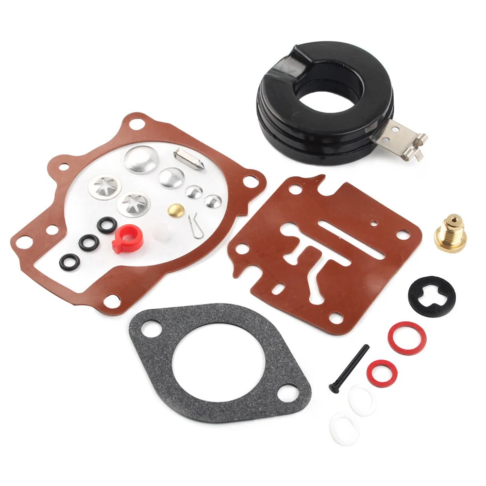 Carburetor Carb Rebuild Repair Kit w/ Float For Johnson Evinrude 18/20/25/28/30/40 HP