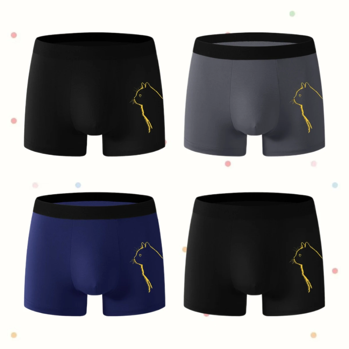 

2/4 PCS new close-fitting boxer shorts are a musthave for men black underwear for the summer of 2025 is comfortable High quality