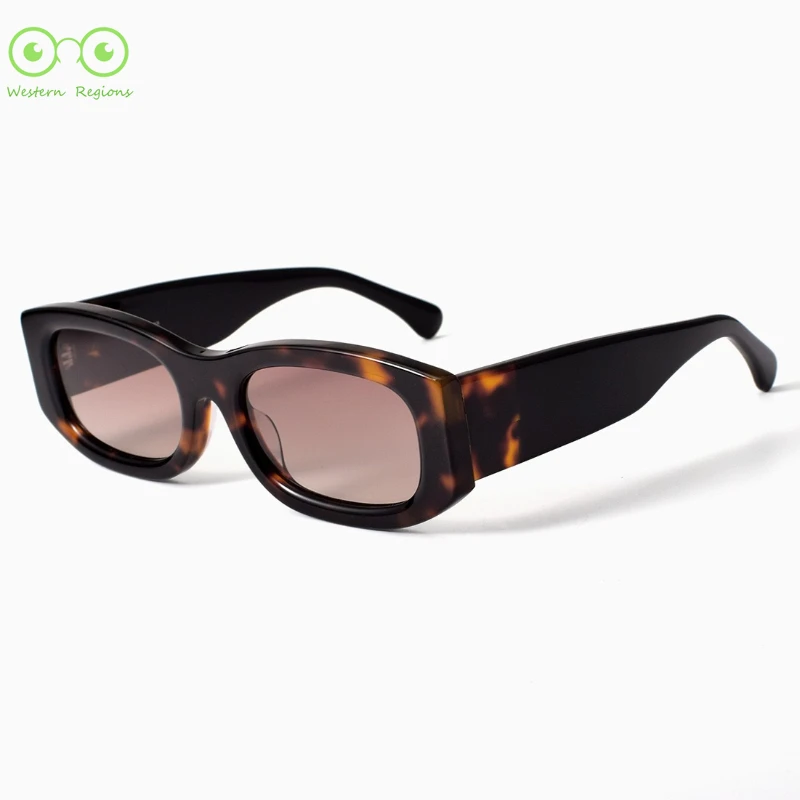 

European and American trendy designers thick-legged acetic acid boys sunglasses for women black versatile women sunglasses uv400