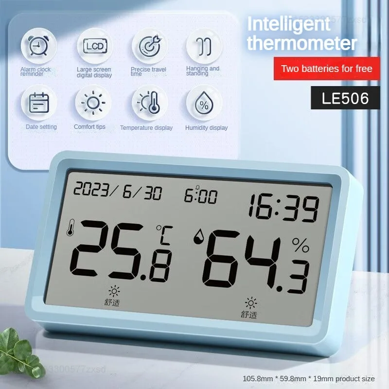 Xiaomi Deli Temperature Humidity Sensor Weather Station Indoor Home High Precision Electronic Thermometer Hygrometer Alarm Clock