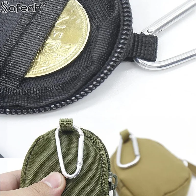1pcs Little Change Wallet Tactical EDC Pouch Key Wallet Holder Men Coin Purses Pouch Bag Keychain Zipper Pocket Outdoor Key Bag