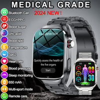 Accurate ECG+PPG+HRV Heart Rate Micro Physical Examination Watch Health Blood Lipids Uric Acid Blood Glucose Smartwatch For IOS