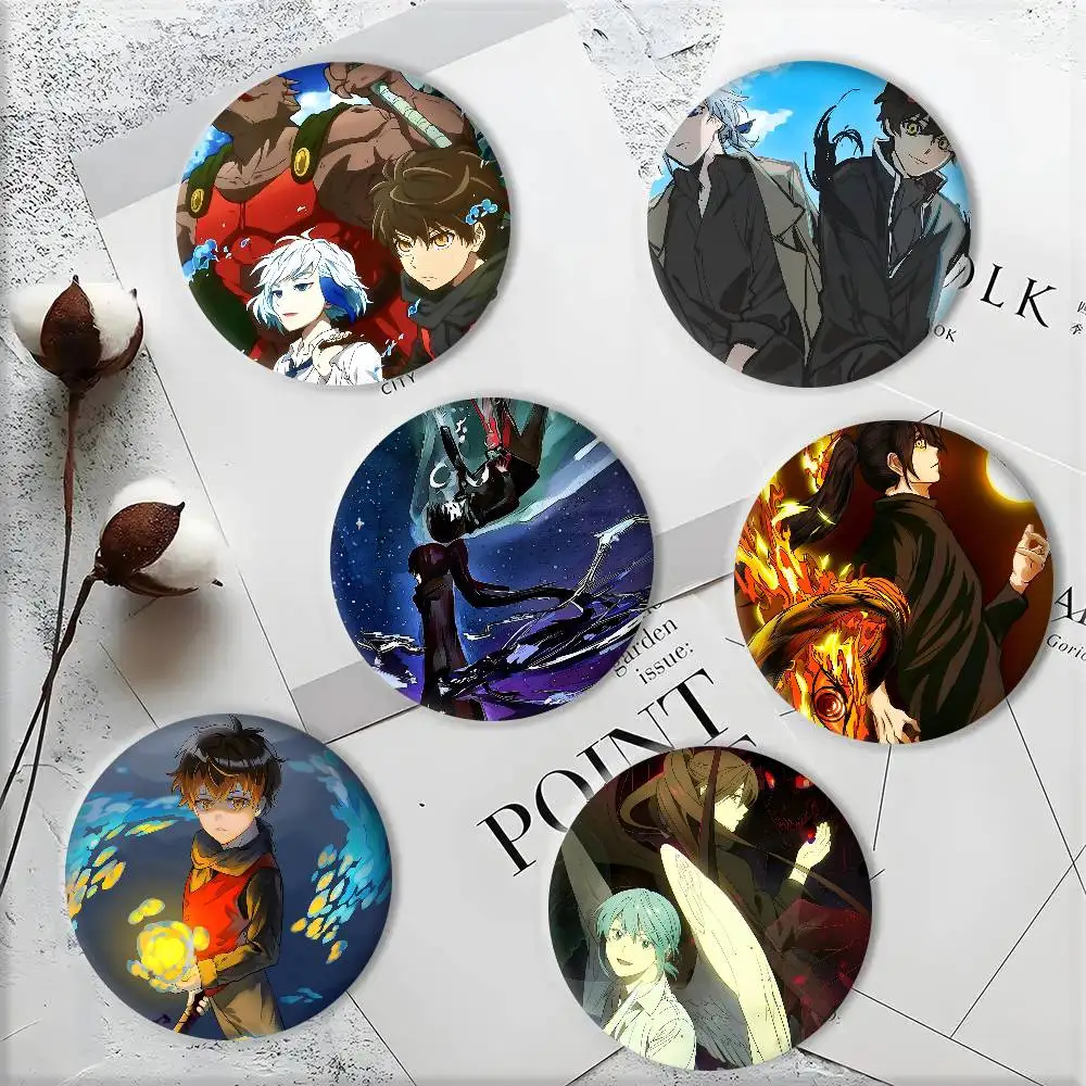 Broche Redondo de Arte de Anime Coreano T-Tower of God, Accesorios para Ropa y Mochila, Pin de Solapa Láser