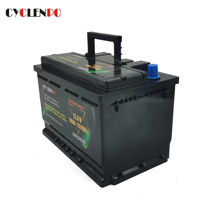 Factory supply li ion lithium start 12v 90ah cranking battery for automotive