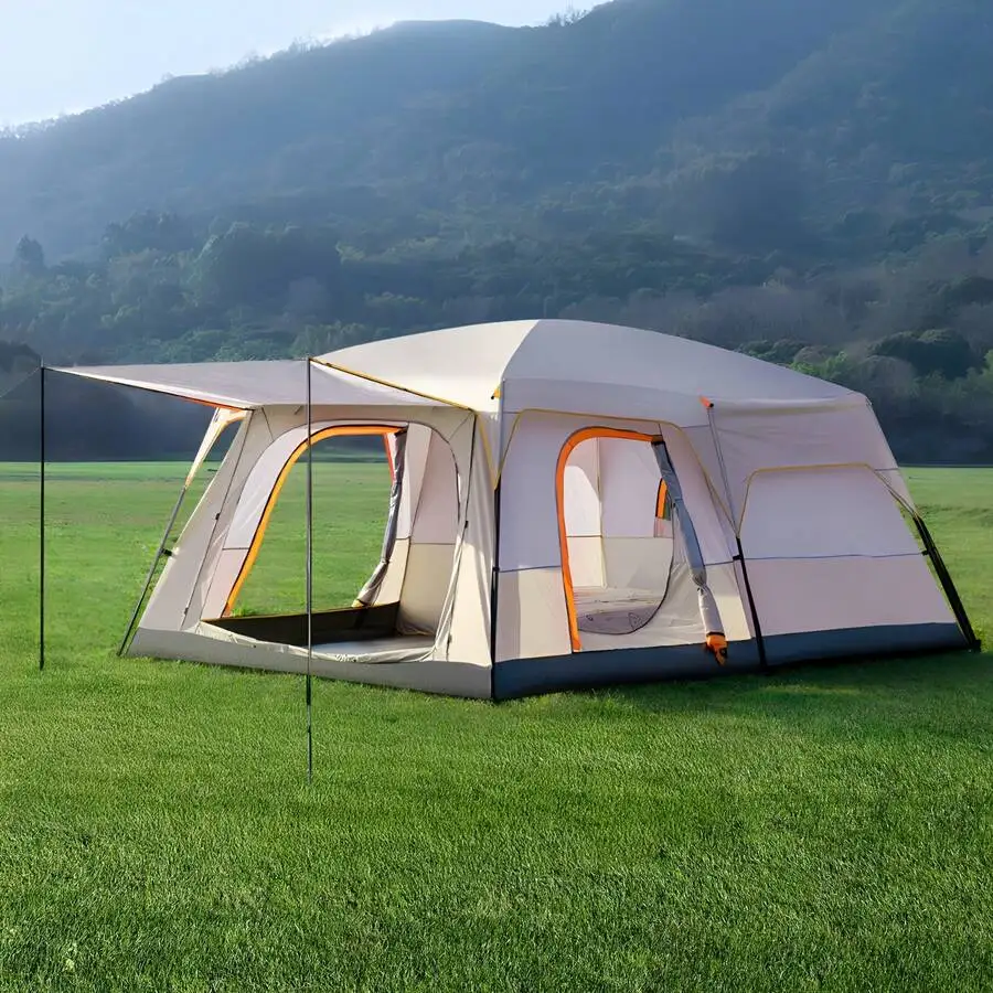 1Pc 4-6 Person Camping Tent, UV Protection Mosquito Repellent, Portable Lightweight Design, Outdoor/Hiking/Camping Use, Mother's