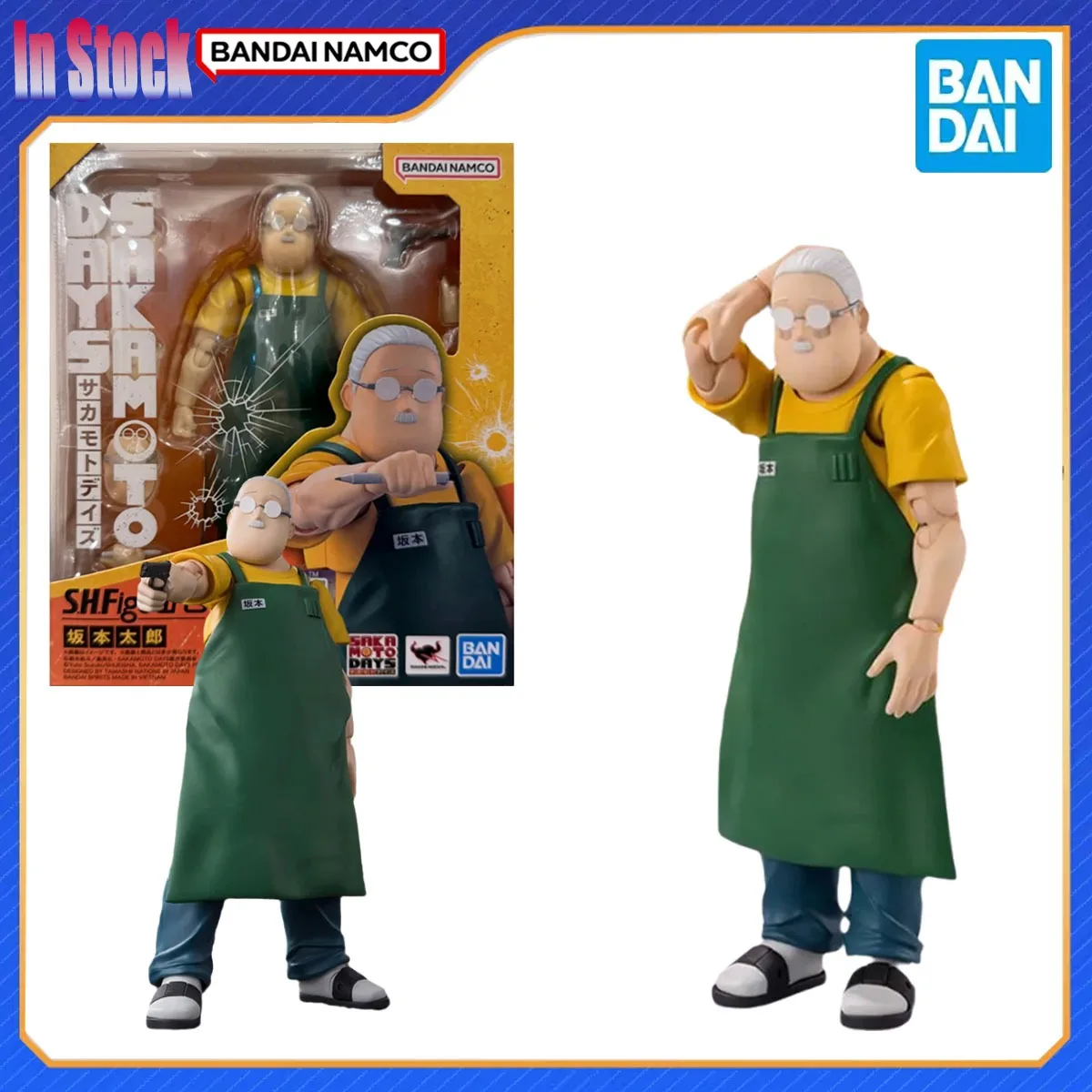 

Подлинная Bandai Original SAKAMOTO DAYS SHF Taro Sakamoto, наборы моделей экшн-фигурок, подарок для детей, подлинная модель аниме, оригинальная коробка