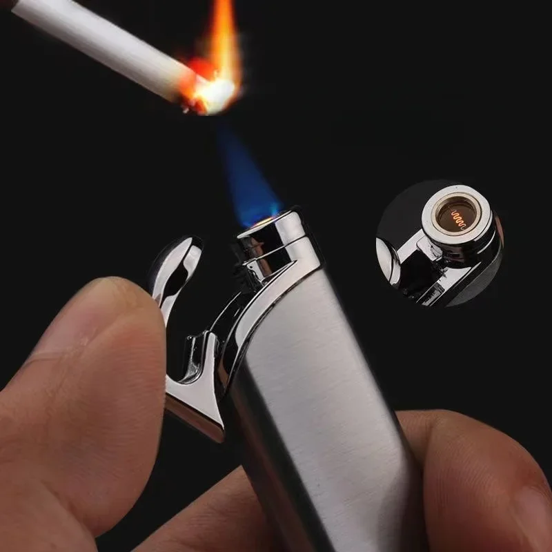 2024 Compact Turbo Mini Gas Torch Lighter Windproof All Metal Jet Cigar Lighter 1300 C Butane No Gas Gadgets For Men Gift