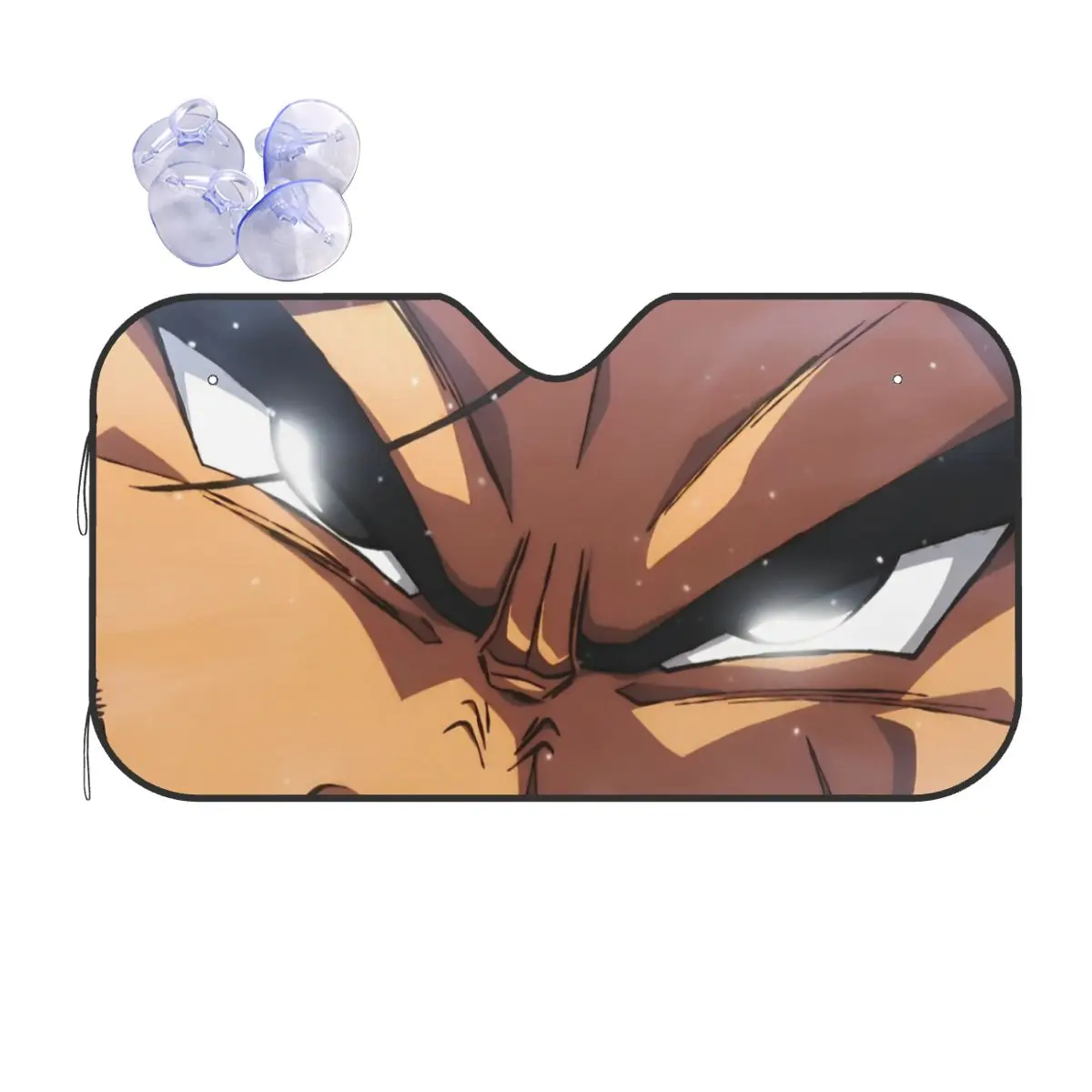Dragon Ball Super Saiyan yeux pare-soleil drôle pare-brise 70x130 cm feuille d'aluminium voiture parasol accessoires couvertures