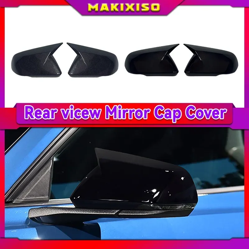 

1 Pair Rearview Mirror Cover Case Auto Exterior Accessories Car Side Rear View Mirror Shell Cover for Ford Mustang 2015-2022