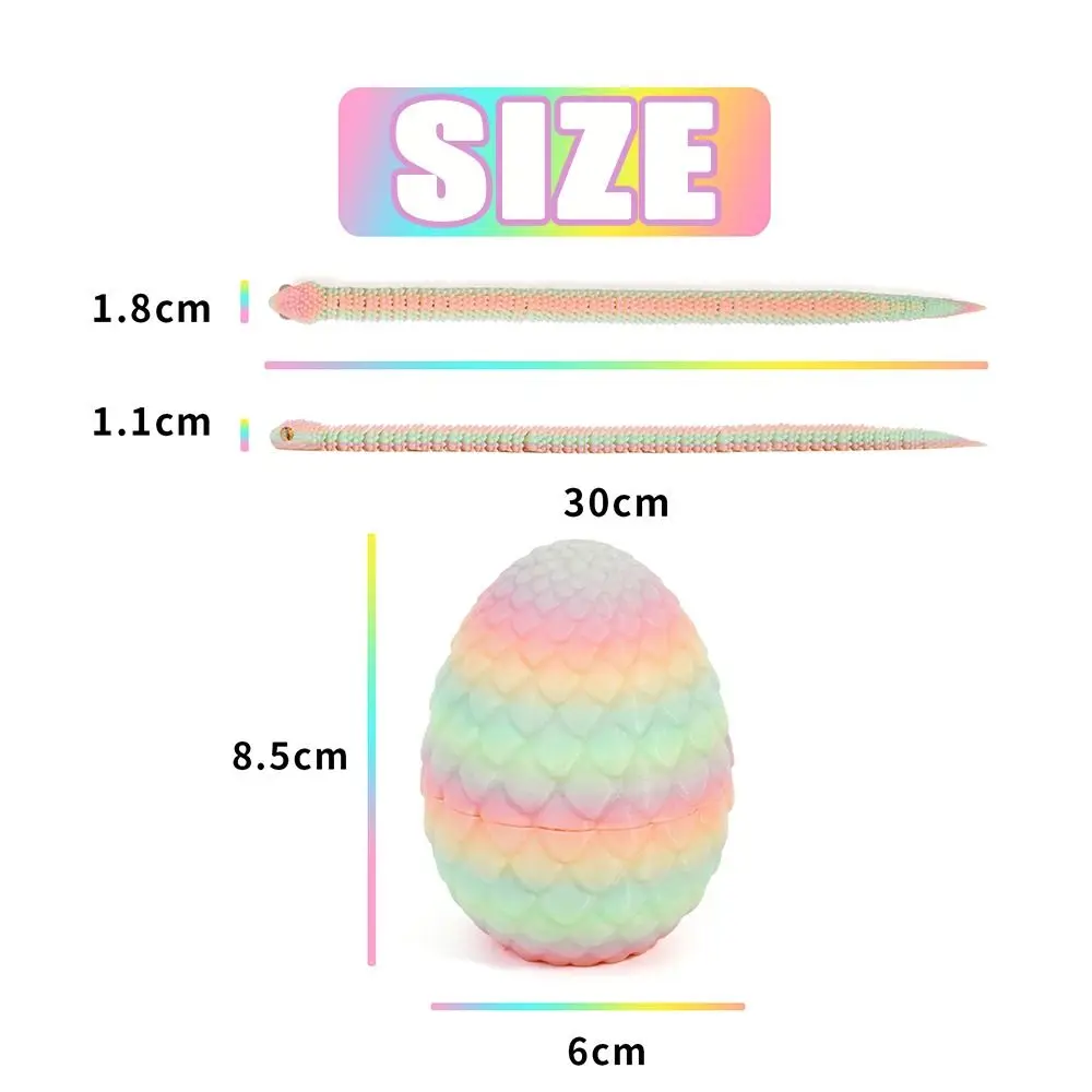 Creative 3D Printed Snake All-in-one Molding Candy Color Animal Simulation Model Flexible Rotatable 3D Printed Snake Egg view 6