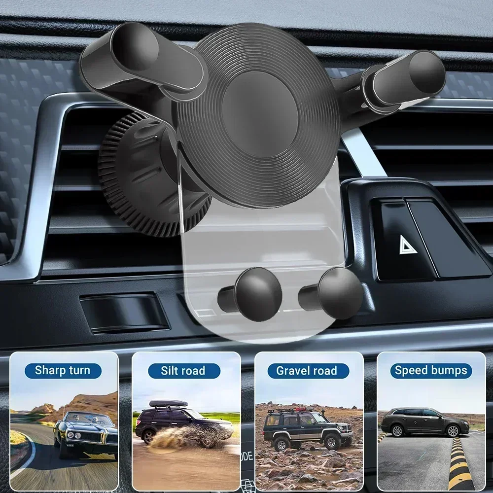 Car Phone Holder Air Vent Hook Phone Mount 360 Rotation Mobile Phone Stander for Car One-Hand Placement Bracket For iPhone Mi