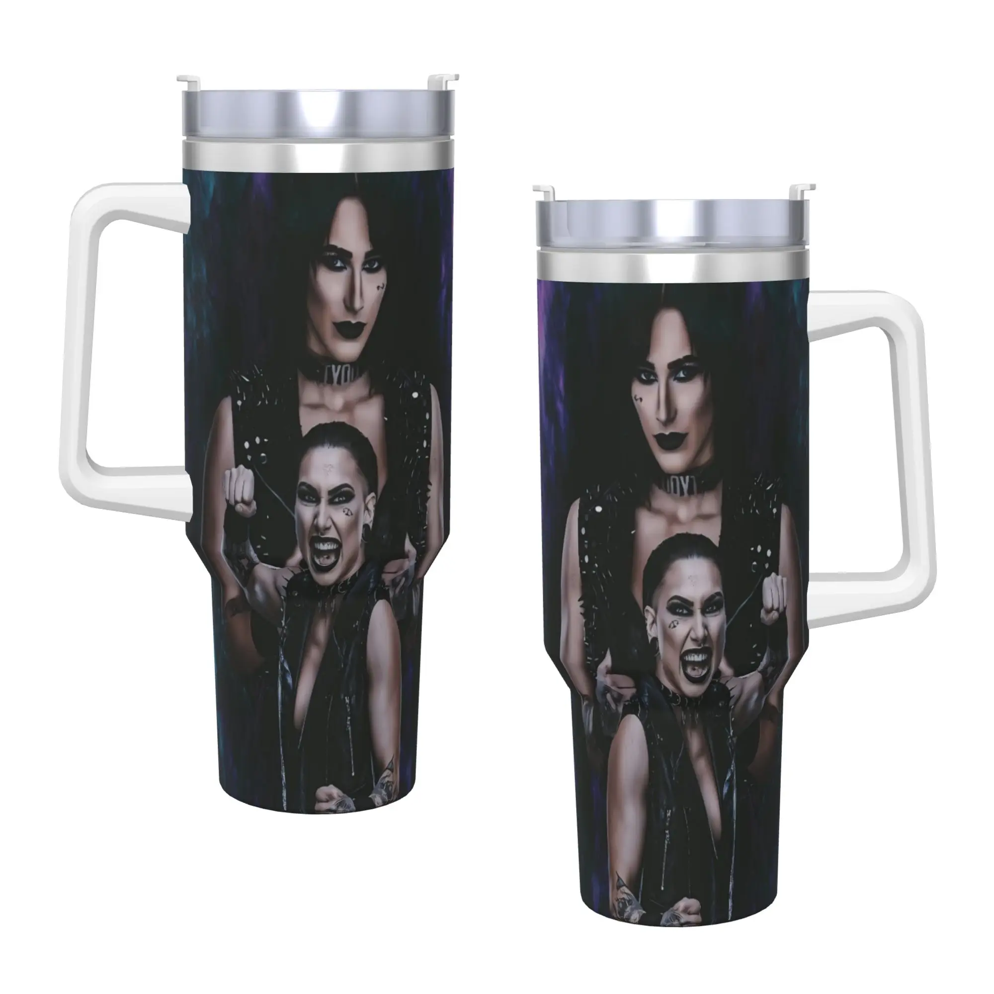 

Rhea Ripley Stainless Steel Tumbler Travel Car Mugs 40oz Coffee Mug Leakproof Hot Drinks Milk Tea Water Bottle