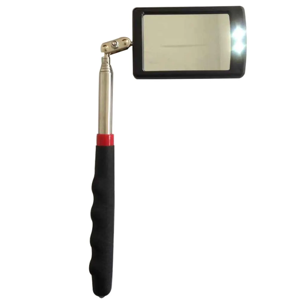 Miroir d'Inspection Extensible à Lumière LED pour Voiture, Endoscope, Vue d'Angle du Châssis, Détection Télescopique Automobile, Outil de Réparation