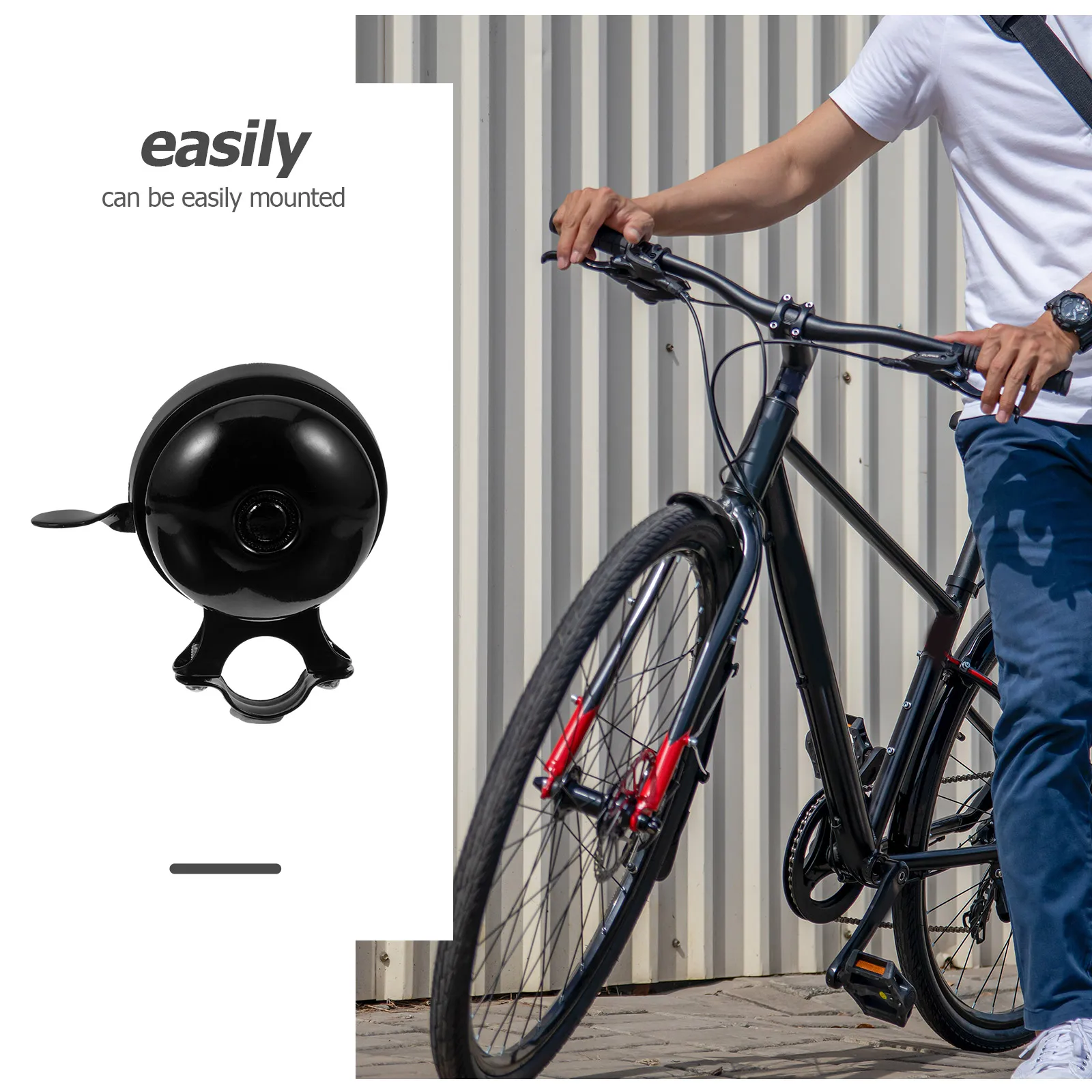 

Retro Bicycle Iron Vintage Bells Ringer Black Color Double Sided Loud Sound Design Anti Aging Feature Mountain Road