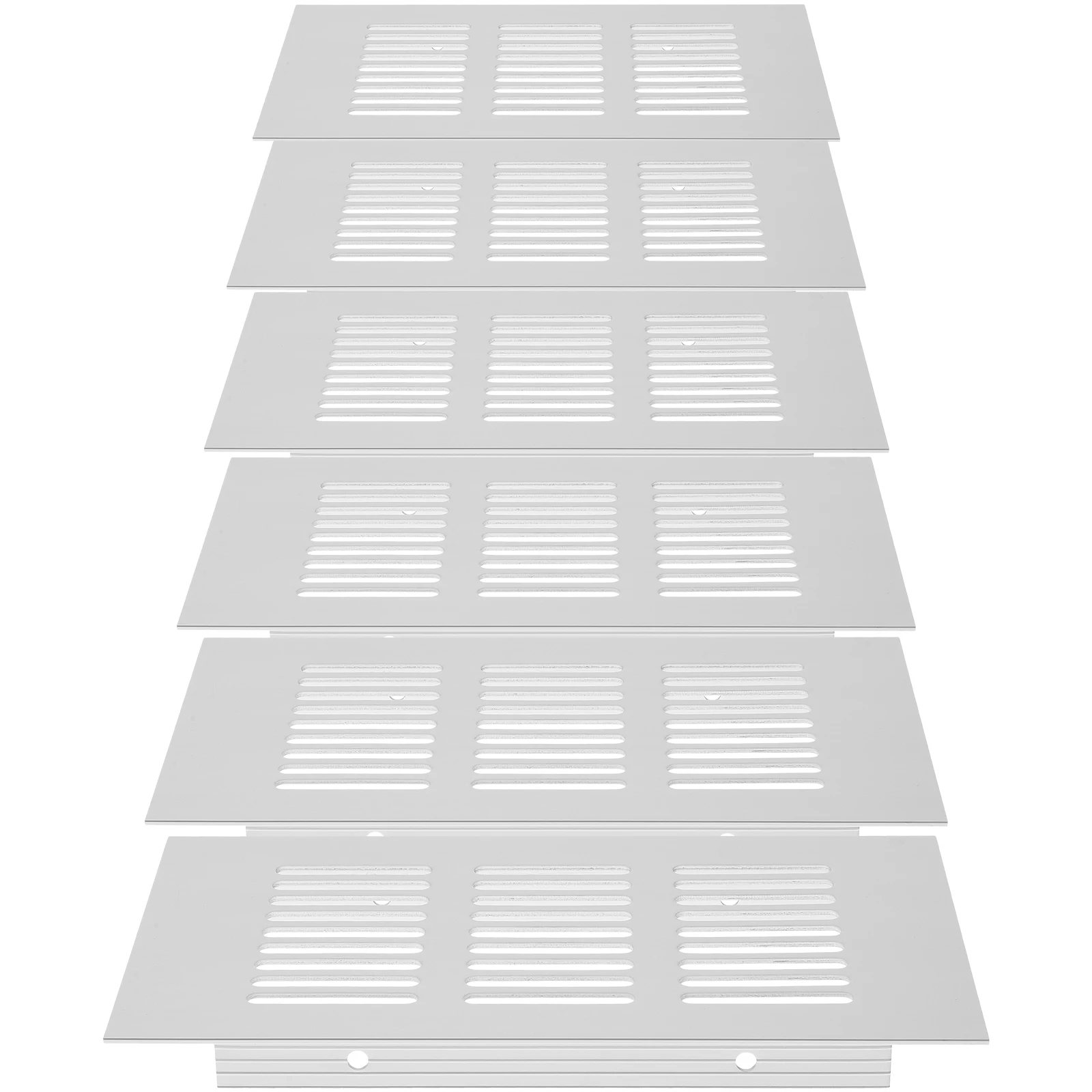 

6pcs Aluminum Alloy Furniture Air Vent Grille For Cabinet Wardrobe Shoe Cabinet Heat Dissipation Ventilation Cover Rectangle