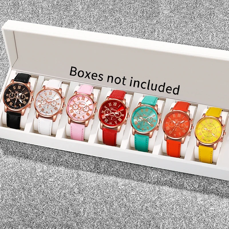 Women's Round Quartz Watch Combination Set, suitable for daily wear and holiday gifts