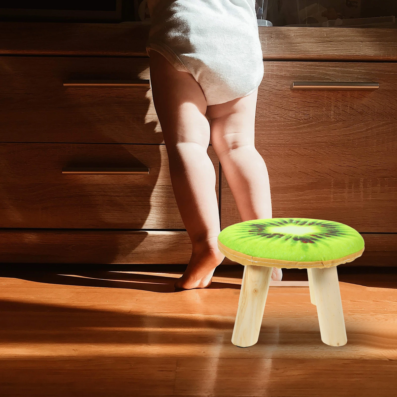 

Short for Shoe Changing Kids Decorative Small Wooden Step Stool Household Use Low Sitting Outdoor Wood