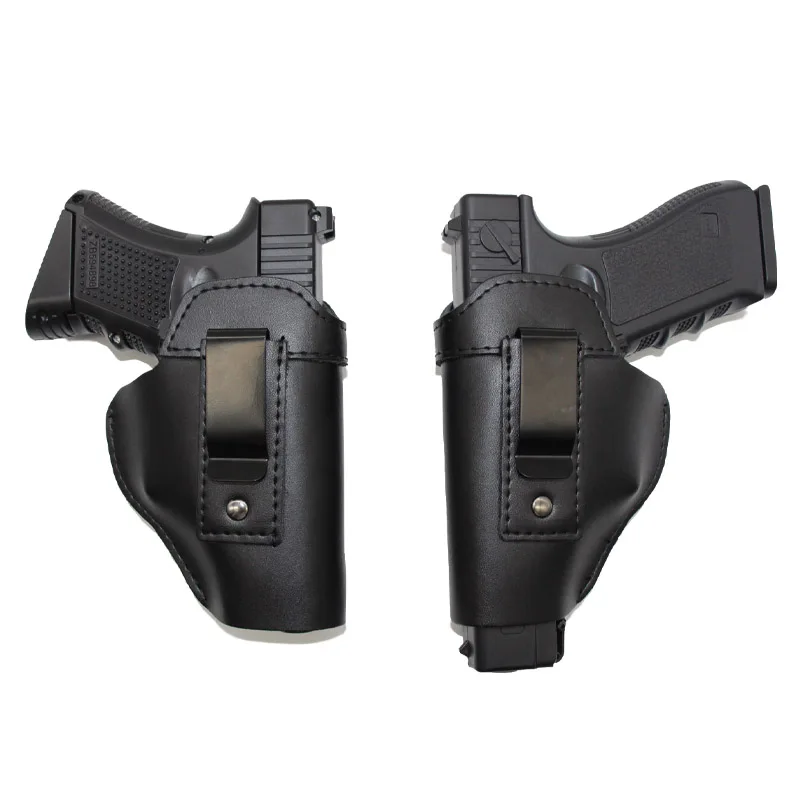 IWB Leather Holster for Inside Waistband Concealed Carry Fits:S&W M&P Shield-Glock19 26 29 30 32 43-Beretta Px4-RUGER Handguns