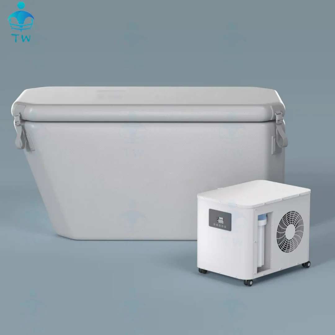 Baignoire de récupération de plongée froide portable avec couvercle et refroidisseur d'eau, baril de bain de glace, compatible avec la récupération en extérieur 202 221.