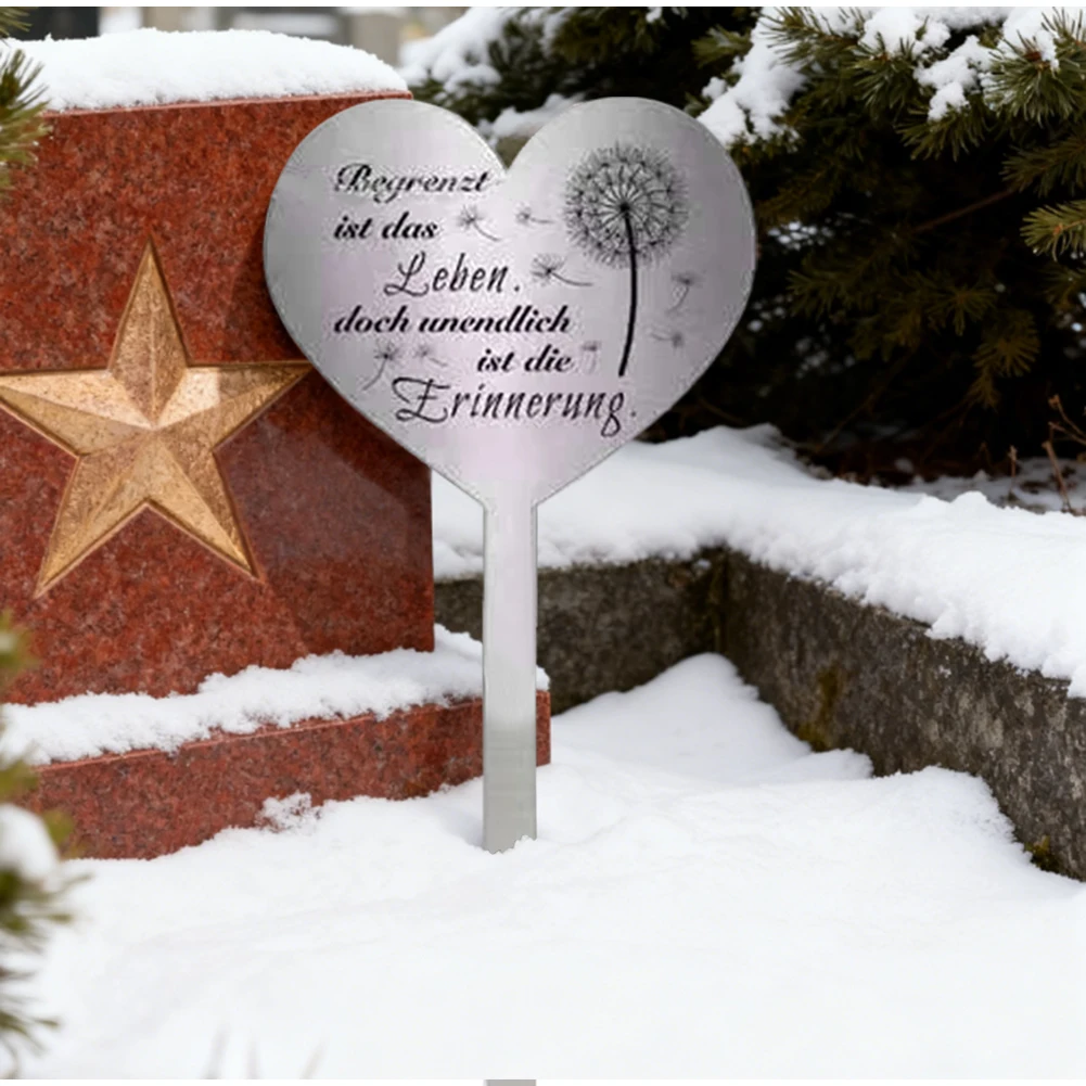 Stainless Steel Heart-Shaped Decoration Serves For Memorial Settings Garden Decorations Accessories Four Styles Available