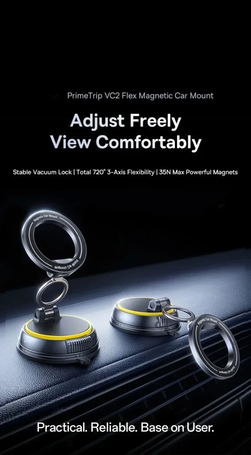 360 ° Rotation Magnetische Auto Telefon Halter Vakuum Saugnapf Stehen Мagnet Halterung Für iPhone 17 ~ 12 Gym/Fahren Vakuum telefon Halterung – Detail 3