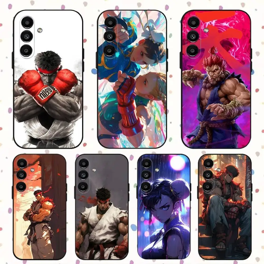 

Game S-Street F-FighterS Phone Case For Samsung S24,S21,S22,S23,S30,Ultra,S20,Plus,Fe,Lite,Note,10,9,5G Black Soft Cover