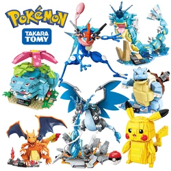 New Classic Anime Pokemon Center House Pikachu Greninja Mewtwo Charizard Venusaur Building Blocks set di mattoni modello regalo giocattolo fai da te