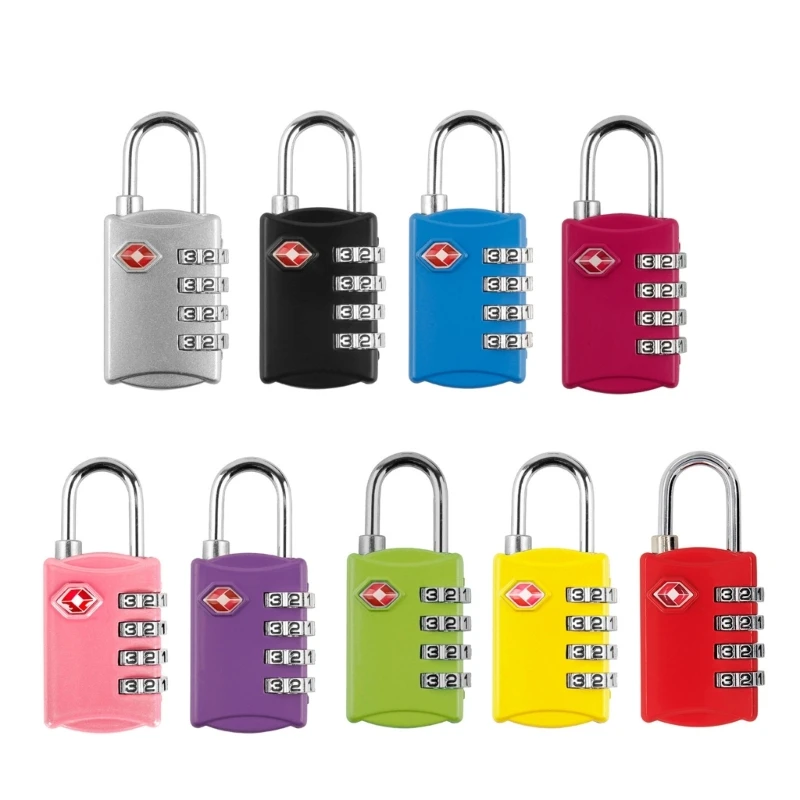 4-Digit Security Padlock Travel Locks TSA Luggage Combination Locks Durable Travel Accessories for Lockers Dropship