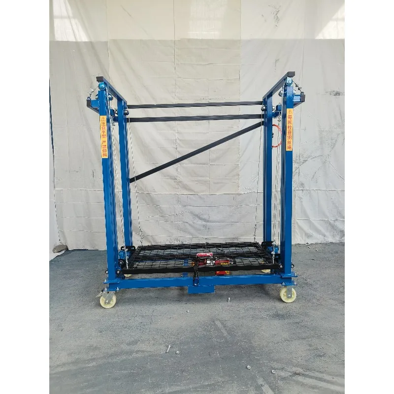 4M 6M 8M 10M 전동 비계 리프트 플랫폼 500kg 적재 원격 제어 리프팅 산업 건설 주택 개조용