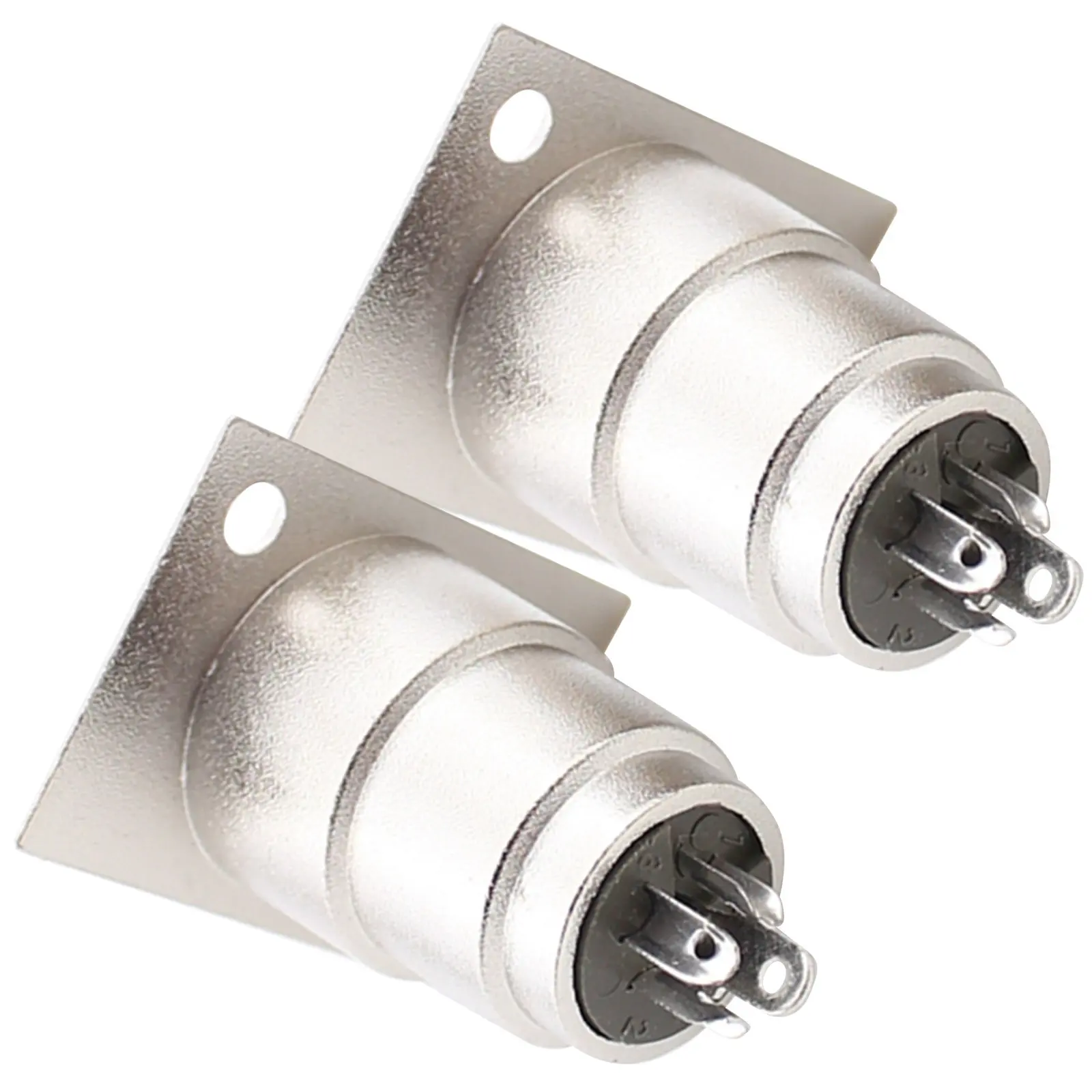 

2 шт. 3-контактные XLR-разъемы для микрофона, гнездовые, для панельного монтажа, аудиокабель, гнездо для пайки, XLR-разъем для панельного монтажа, гнездовой штекер