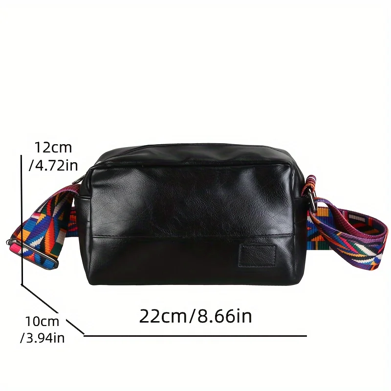 Vintage Fashion Men\'s Shoulder Messenger Bag Soft Pu Leather Crossbody Bag Men Daily Square Bag Riding Back Pack Shoulder Bags