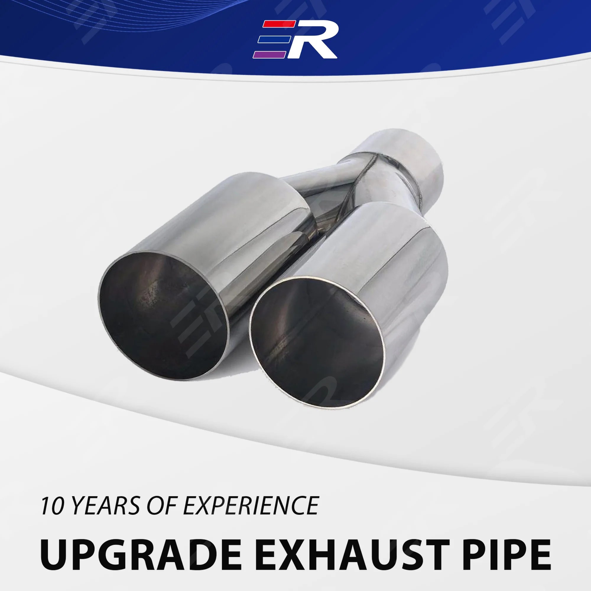 

1 PC 304 Silver 63mm Inlet 76mm Outlet Double Cylinder Stainless Steel Muffler Welded Pipe Cars Accessories For Car Replacement