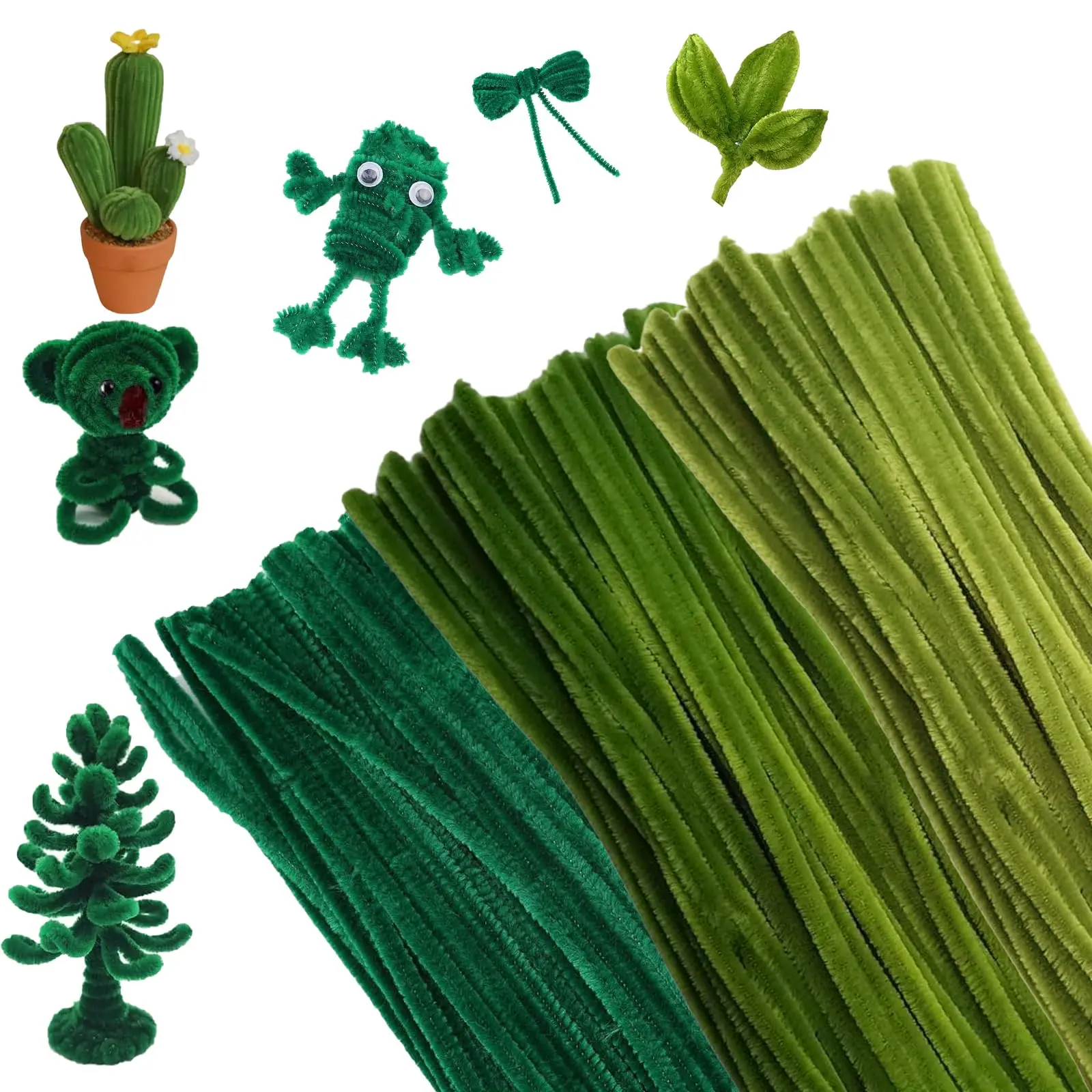 

300 Pieces Pipe Cleaners,3 colors Plush Craft Wire Chenille Wire Pipe Wire for DIY Projects and Craft Decoration for Children