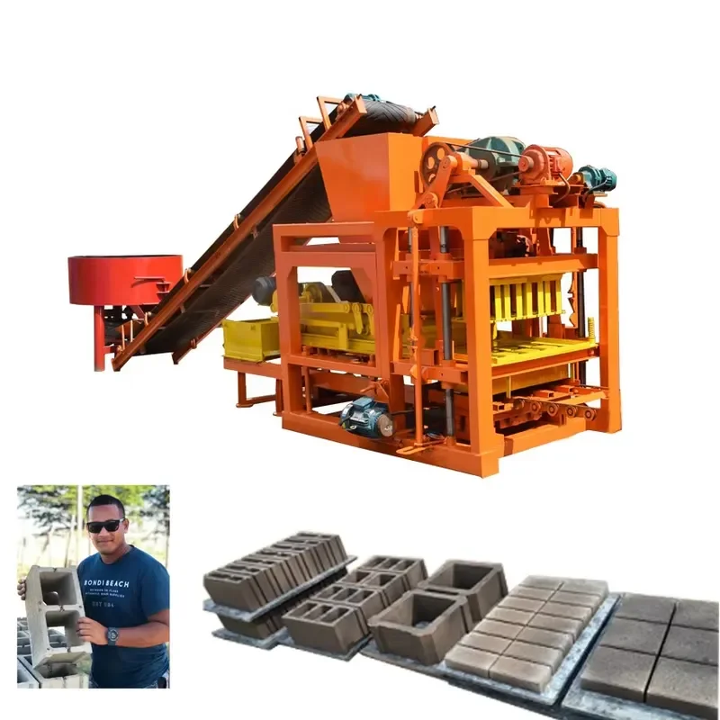 Mechanical Automatic Interlock Block Making Machine PLC Control Gear Motor Table Vibration Cement/Sand/Soil Easy Operation