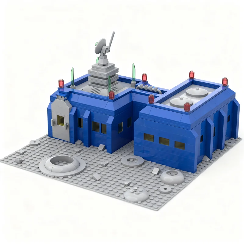 564pcs MOC Classic Space Outpost Lockup Model Toy Building Blocks Architecture Christmas Gift Display Idea Collection Brick