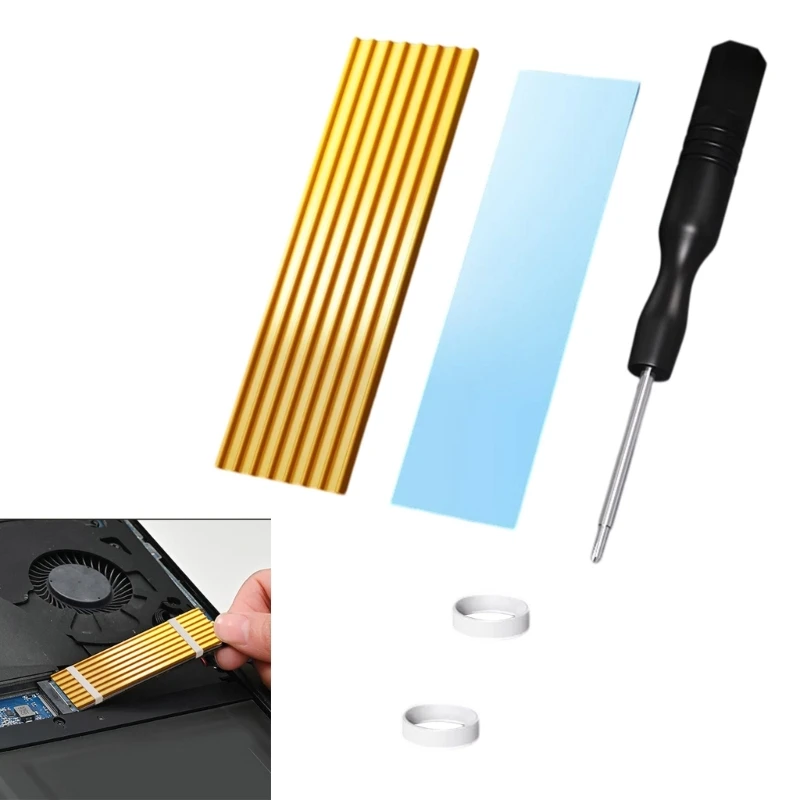M.2 SSD NVMe Heat Sink M.2 2280 Hard Disk Copper Heatsink with Thermal Cooling HX5E
