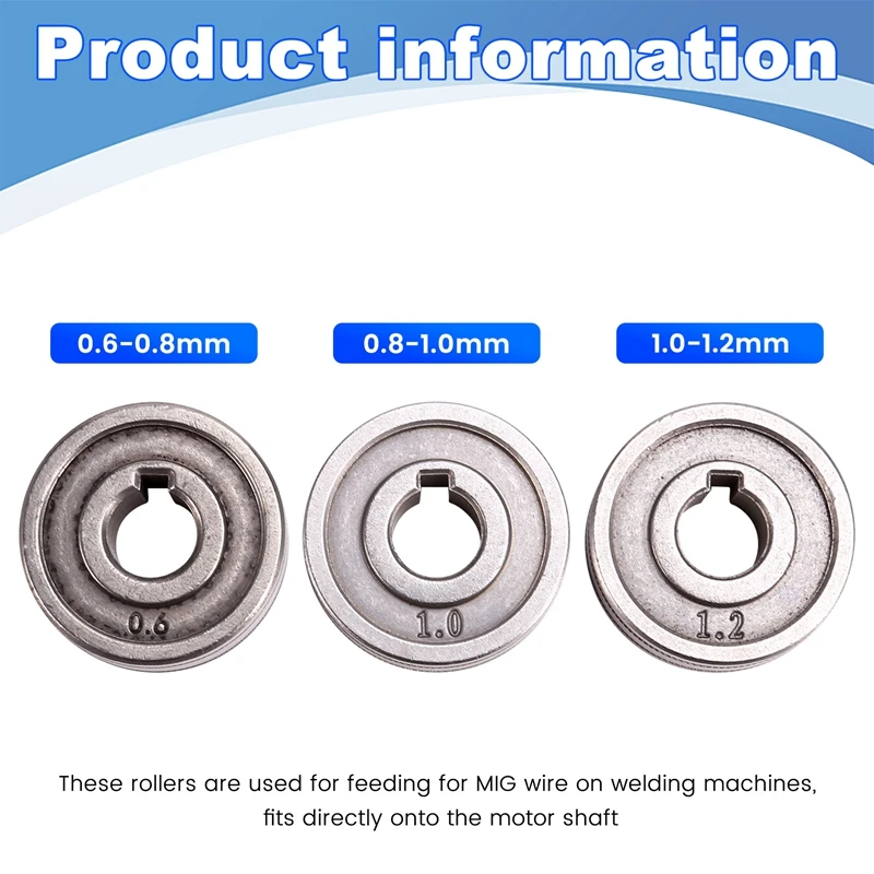 Hot 3PCS Welding Wire Feeding Roller Drive Wheel 0.6Mm-1.2Mm Knurl K Groove MIG Wire Guide High Quality Welding Accessories