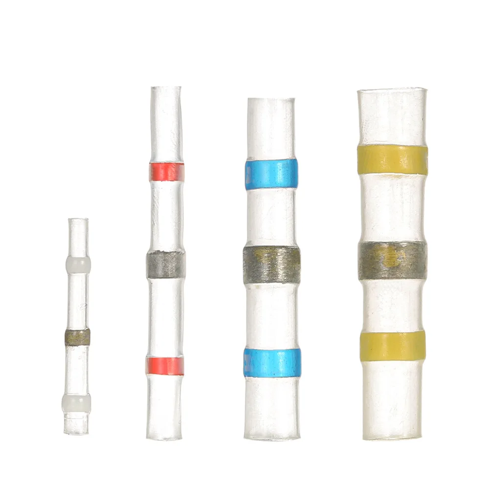 Boxed Heat Shrink Solder Ring Butt Connectors Assortment Kit, Insulated Waterproof Wire Splice Terminals