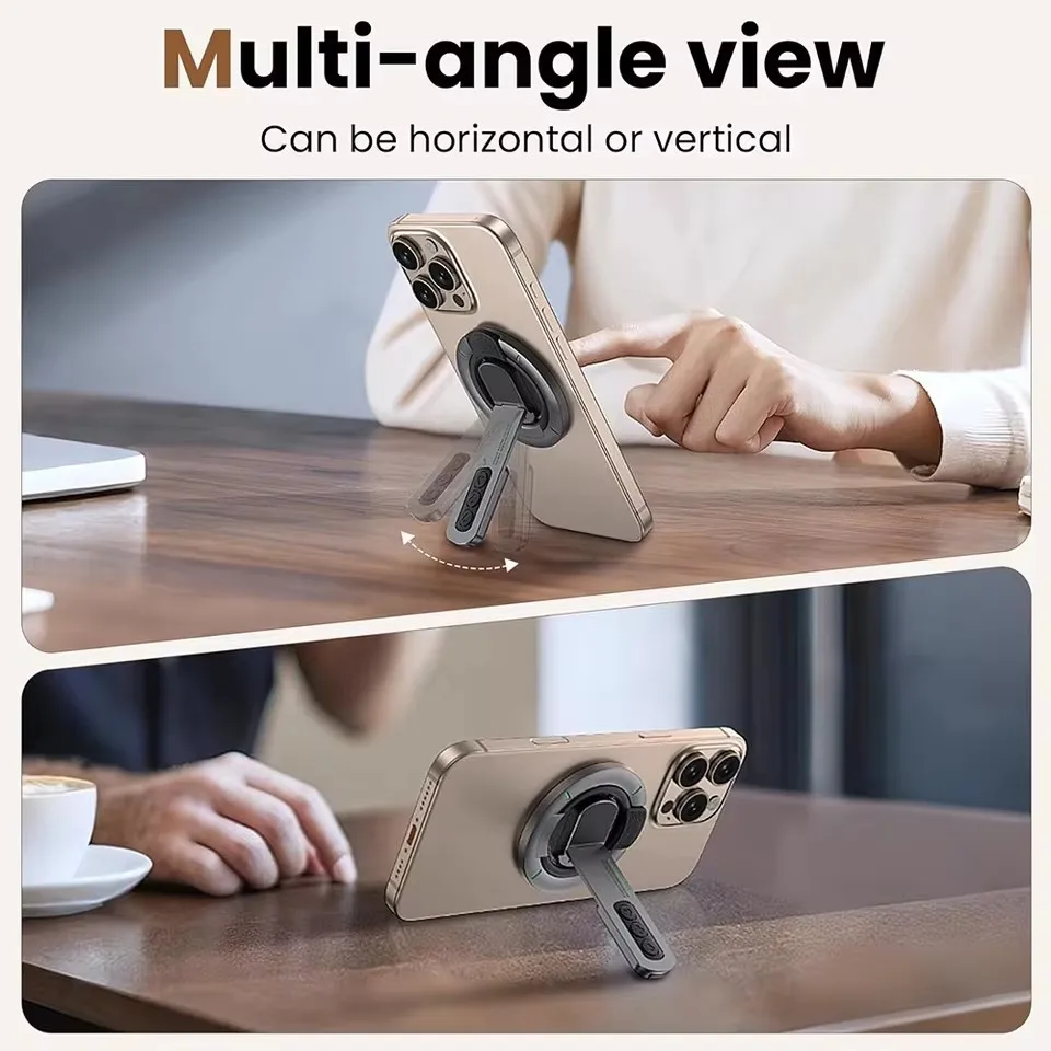 1Pc 360 ° Roration Stand for Mobile Phone Magnetic Ring Phone Grip Magnetic Suction Handphone Gym Universal Finger Ring Bracket view 6