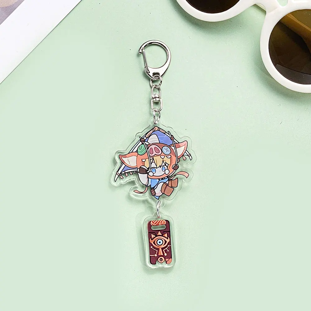 زيلدا لعبة شعبية أسطورة زيلدا: دموع المملكة سلسلة مفاتيح مصنوعة من الأكريليك المساعدون حقيبة كرتونية قلادة حلية كيرينغ هدية #6