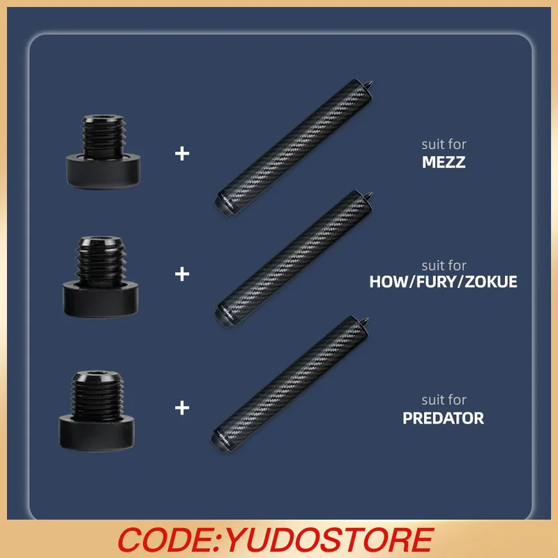 

Crical Billiard Cue extension with 8 inch carbon fiber extension and bumper suitable for PREDATOR MEZZ How Crical Pool Cue Stick