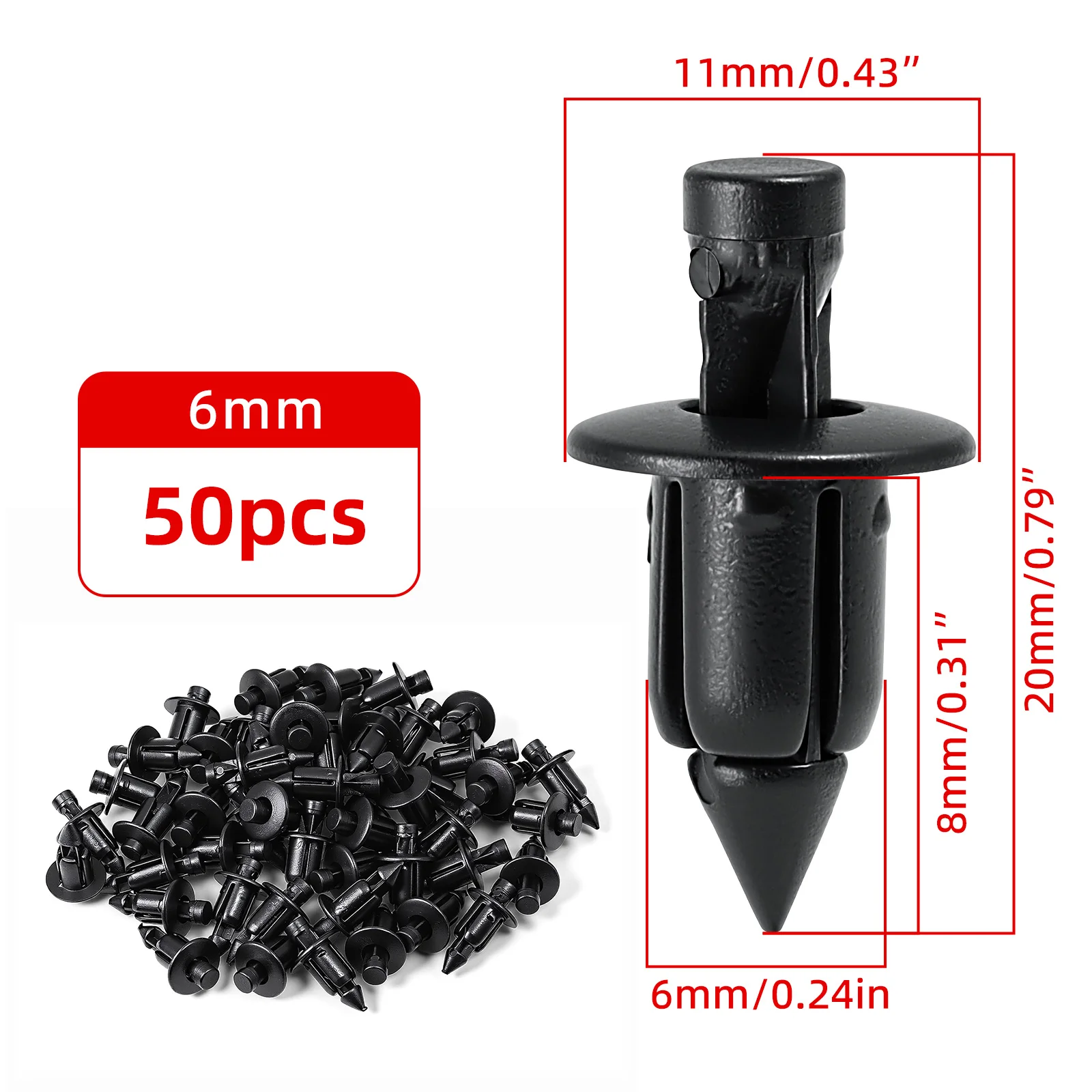 50 Pcs Plastic Fairing Rivet Setting Panel Fastener Clips Rivet Fairing Body for Honda Suzuki Kawasaki Bicycle Repair Tools