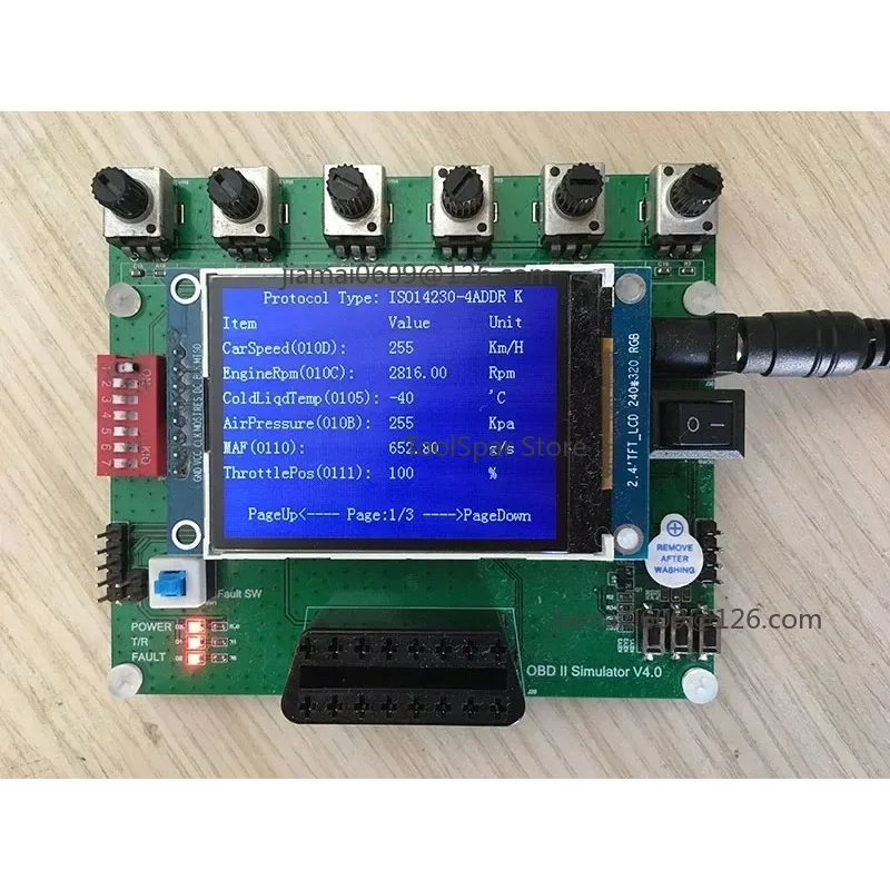 Vehicle OBD ECU Simulator English SAE J1939 CAN Bus Diagnostic Tool For Auto ECU Testing Development OBD2 Scanner Compatible