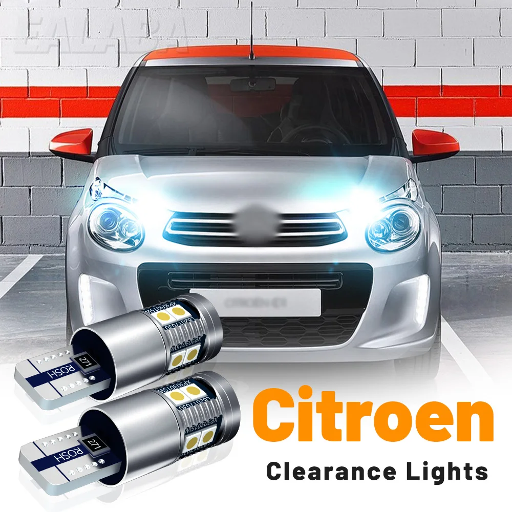 2Pcs T10 W5W 2825 194 LED Clearance Light Bulb Parking Lamp For Citroen Berlingo C1 C2 C3/C3 Picasso C5 C6 C8 DS3