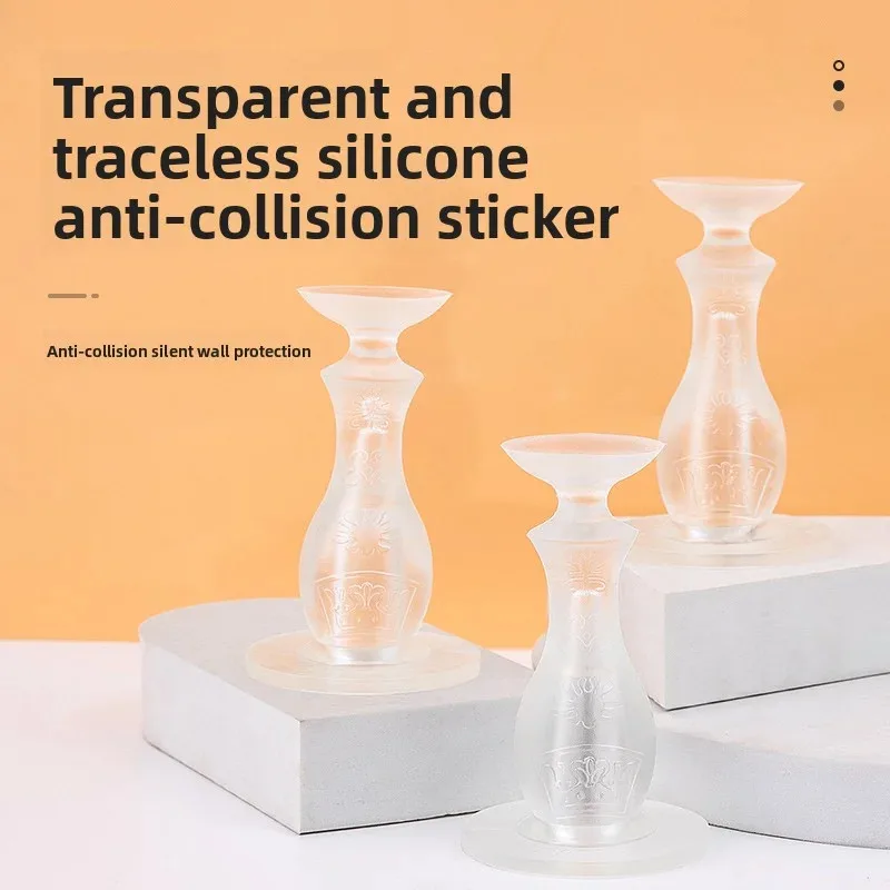 Fermaporta in silicone Muto anti-collisione Pad Fermaporta Paraurti Protezione da parete senza perforazione Buffer da parete per porta Miglioramento della casa