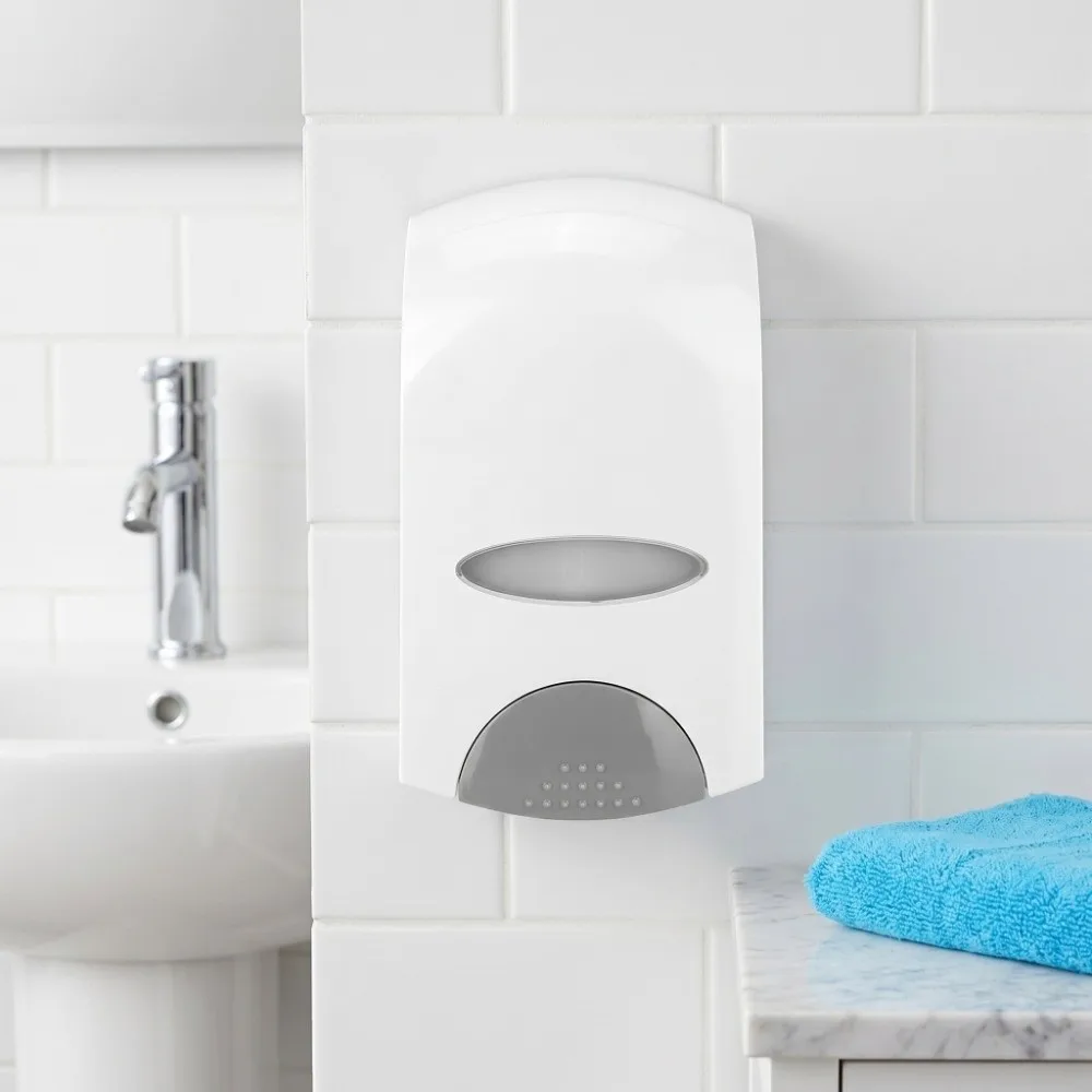

Plastic Soap Dispenser 1000ml Capacity White Manual Soap Dispenser Refillable Bottle Easy Install Lotion Dispenser